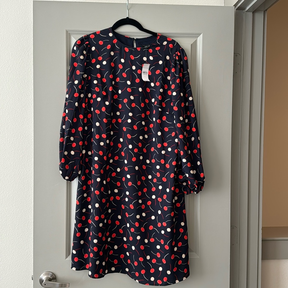 Navy Ann Taylor sheath Dress. New with Tags. Size L